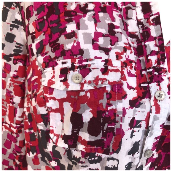 Ann Taylor 100% Long Sleeve Cotton Button Up Office Shirt Blouse Size 10 - Picture 4 of 9